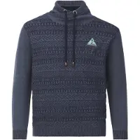 Jan Vanderstorm Rundhalspullover "Pullover AKSELGREN", Herren, Gr. XL, blau (dunkelblau gemustert), Obermaterial: 100% Baumwolle CO., Pullover Rundhalspullover