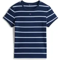 Tommy Hilfiger Kurzarmshirt "TJW ESSENTIAL RIB SHORT SLEEVE EXT" Baumwollmischung in gerippter Struktur, Slim Fit