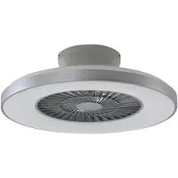 LINDBY Smart LED-Deckenventilator Paavo, silber, leise, Tuya