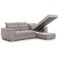 Fun-Möbel Ecksofa Schlafsofa Sofa PASCARA XS in Stoff Esito Dunkelgrün Ottomane Rechts