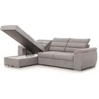 Fun-Möbel Ecksofa Schlafsofa Sofa PASCARA XS in Stoff Esito Dunkelgrün Ottomane Links