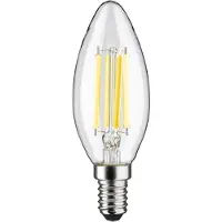 Paulmann LED-Leuchtmittel "Efficient-Line Kerze 840lm 4W 4000K klar 230V", Energieeffizienz: A, gelb (transparent), L:10,1cm Ø:3,5cm, Leuchtmittel, LED-Leuchtmittel