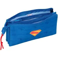 Safta Superman Triple Mäppchen Blau Mann Blau One Size