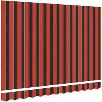 vidaXL Markisenersatzstoff Orange und Braun 235 x 195 cm Polyester