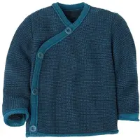 Disana - Kid's Melange-Jacke - Merinojacke Gr 74/80 blau