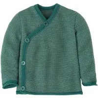 Disana - Kid's Melange-Jacke - Merinojacke Gr 74/80 türkis