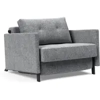 Innovation Living Sessel "CUBED 90 mit Armlehnen, Schlafsessel Breite 104cm", grau (granit), B:104cm H:77cm T:103cm, Sessel, Sessel