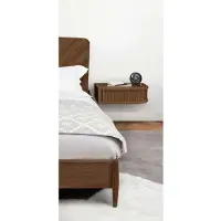 Woodman Nachttisch "Farsta, Nako, Nachtkommode", braun (walnuss), B:40cm H:12cm T:30cm, Tische, Nachttisch, in 3 Farben, mit Tambourschiebetüren, mit Eichenholz furniert, FSC