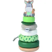 Eichhorn Stapelspielzeug "Baby HiPP Stapelturm", bunt, Stapelspielzeug, KinderH:19cm, Holz, Silikon, Stapelspielzeug, H:19cm