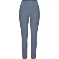 H.I.S. Leggings H.I.S, Damen, Gr. 32/34, N-Gr, blau (jeans blau), Obermaterial: 70% Baumwolle, 25% Polyester, 5% Elasthan, unifarben, Basic, Hosen Leggings, im Schlupfhosen Style