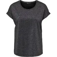 ONLY "ONLMOSTER GLITTER S/S TOP NOOS JRS" mit Glitzerdetail