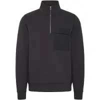 Casual Friday Troyer "Longsweatshirt CFRo", Herren, Gr. XL, schwarz (schwarz beauty), Obermaterial: 80% Viskose CV. 13% Polyester PES. 7% Elasthan EL., Pullover Troyer