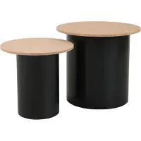 Möbilia Beistelltisch MÖBILIA, schwarz (schwarz, schwarz, natur), B:50cm H:45cm T:50cm, MDF mit Kork, Pinie, Tische, Beistelltisch, Ablagefläche aus Kork