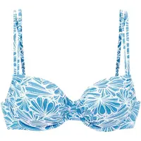 Venice beach Bügel-Bikini-Top "Peony", Damen, Gr. 38, Cup C, blau, Recycling-Polyester, Strukturmuster, Bikini-Oberteile Bügel-Bikini-Top, aus modischer Strukturware