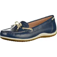 Geox Damen D Vega Moc B Mokassins, Blue Skin, 36 EU