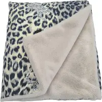 Apelt Plaid "Maurice 140X180", weiß (weiß, natur), B:140cm L:180cm, Polyester, Wohndecken, Plaid, trendiges Leomuster