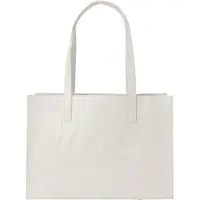 Ted Baker Schultertasche Croccel Croc Effect Icon Bag Ivory creme