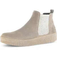 Gabor Chelseaboots, Plateau, Stiefelette, Schlupfschuh mit dezenten Kontrastnähten