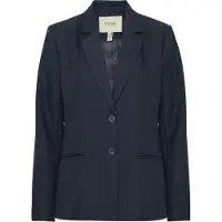 Fransa Blusenblazer "Damen Blazer FRABIGAIL", Damen, Gr. 36, blau (schwarz peacoat), Obermaterial: 60% Polyester PES. 35% Viskose CV. 5% Elasthan EL., Blazer Blusenblazer