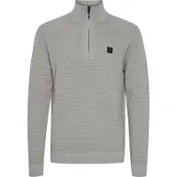 !Solid Troyer SOLID "Troyer SDValencia", Herren, Gr. S, grau (light grau melange), Obermaterial: 100% Baumwolle CO., Pullover Troyer
