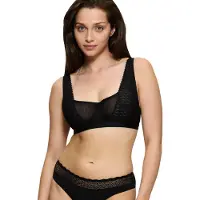 Triumph Bügel-BH "Aura Spotlight T", Damen, Gr. 80, Cup E, schwarz, Spitze, Obermaterial: 85% Polyamid, 15% Elasthan, unifarben, BHs Bügel-BH, moderne Grafikspitze, eckiger Ausschnitt