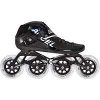 Powerslide Accel Race Black 100 Inlineskates, 43, 4x, 100