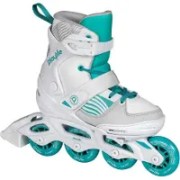 Playlife Inline-Skates Light Breeze 82A Weiß/Türkis Größe 29/32