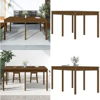 vidaXL Gartentisch Honigbraun 159,5x82,5x76 cm Massivholz Kiefer - Gartentisch - Gartentische - Outdoor Tisch - Terrassentisch