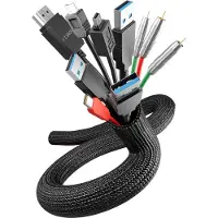 Label The Cable EFB LTC-5110 LTC CABLE TUBE, Gewebekabelschlauch Durchmesser 2,5 - 4 cm 2m schwarz LTC5110