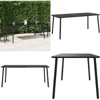 vidaXL Gartentisch Anthrazit 165x80x71 cm Stahl - Gartentisch - Gartentische - Außentisch - Terrassentisch