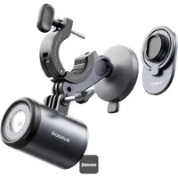 Baseus PrimeTrip 2-in-1 Fahrrad-Handyhalterung mit Fahrradlicht - Magnetisch - Universal - Cosmic Black