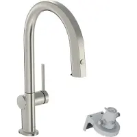 Hansgrohe Spültisch-Einhebelmischer Aqittura M91 m Ausl, o Filt., 1j, sBox, Edelstahl-Optik