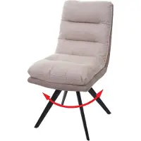 Mendler Esszimmerstuhl HWC-G66, Küchenstuhl Stuhl, drehbar Auto-Position Stoff/Textil MVG creme