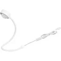 LIGHTME Tischleuchte Powerlens Snake, weiß, Flexarm
