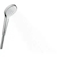 Hansgrohe Croma Select S, Handduschbrause mit Kopf, Chrom, Weiß, Wand