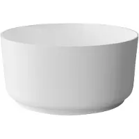 Sapho ESTATIS Gussmarmor-Badewanne ø110x51cm, weiß matt