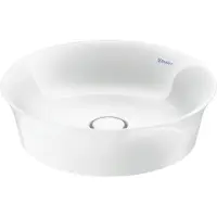 Duravit Aufsatzwaschtisch White Tulip d 43cm, o. HL, ÜL, Hahnlochbank, weiß