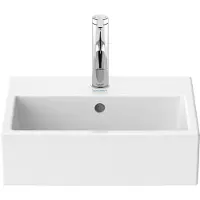 Duravit Möb.-Handwaschbecken geschliffen Vero Air 45x35cm, m HL, ÜL, Hahnlochbank, weiß