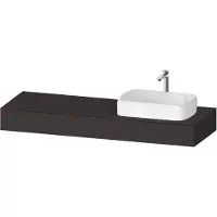 Duravit Konsole Qatego 160x55x17cm, gra m, 1 Ausschn, Beck. re