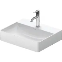 Duravit Waschtisch Comp DuraSquare geschliffen 50x40cm, o. ÜL, m HLB, 1 HL, we WG