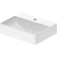 Duravit Handwaschbecken geschliffen DuraSquare 45x35cm, o. ÜL, m HLB, m Hahnloch, weiß