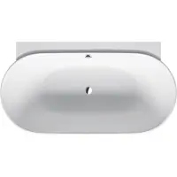 Duravit Oval-Badewanne Luv 180x95x46cm, Vorw., 2 RS, matt-weiß