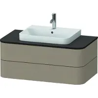 Duravit Happy D.2 Plus Konsolenwaschtischunterbau wandhängend, 1000x550 mm, 2 Schubkästen, für Möbelwaschtisch, HP496107575, Farbe: Leinen Dekor