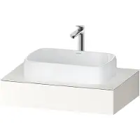 Duravit Konsole Qatego 80x55x17cm, weiß supermatt, 1 Ausschnitt