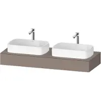 Duravit Collection One Konsole, 1400x550x170mm, Ausschnitt links u. rechts, QA4805043430000, Farbe: Basalt Matt