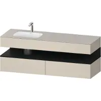 Duravit Einbauwaschtisch-Möbel-Set Qatego 160x50x60cm, Kon-WTU, B, B l, E sw/tau m