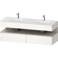 Duravit Einbauwaschtisch-Möbel-Set Qatego 160x55x60cm, Kon-WTU, B, T matt/we matt