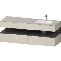 Duravit Einbauwaschtisch-Möbel-Set Qatego 160x50x60cm, Kon-WTU, B, B r, gra m/ta m