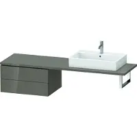 Duravit L-Cube Unterschrank für Konsole, Breite 720mm, Tiefe 547mm, 2 Schubkästen