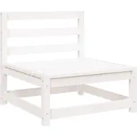 vidaXL Gartensofa ohne Armlehnen Weiß 70x70x67 cm Massivholz Kiefer